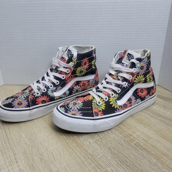 Vans Other - VANS Off The Wall Sk8-Hi Tapered High Top Peace Floral Unisex Size M 8 W 9.5